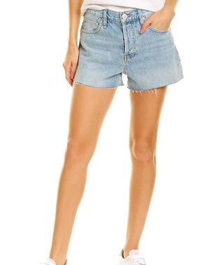 Hudson Jeans Light Blue Frayed Hem Denim Shorts